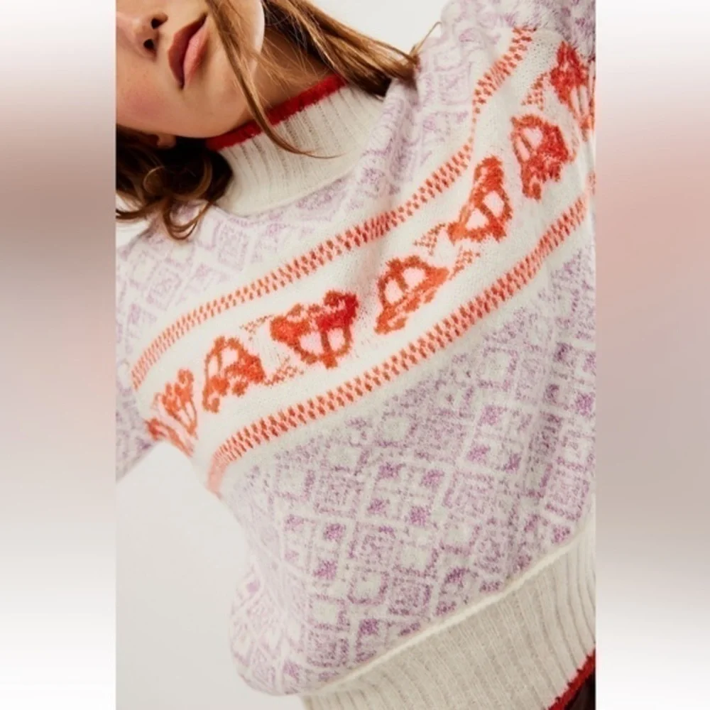 free people freya fairisle sweater